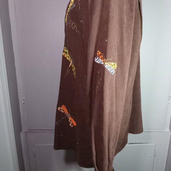 The Quacker Factory Dragonfly Long Sleeve Brown - Picture 5 of 9